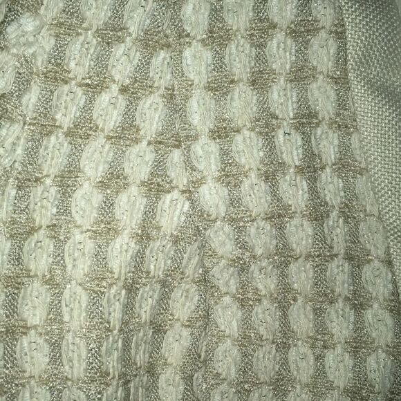 Chico’s 2 silver thread open front shimmery blazer - Picture 3 of 4